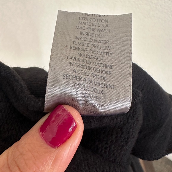 NEW FRANK & EILEEN TEE LAB CLASSIC JOGGER FLEECE SWEATPANTS IN BLACK SIZE XS - Picture 5 of 6